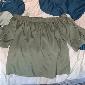 Olive Green Off the shoulder top